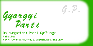 gyorgyi parti business card